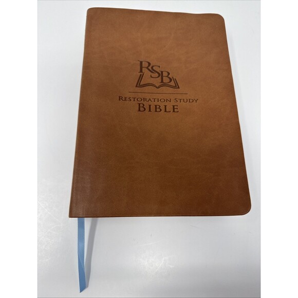 Restoration Study Bible Brown Leather 2011 NICE CLEAN imitation leather